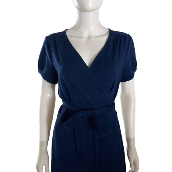 NWT Lands' End Knit Wrap Dress in Celestial Blue Medium - Picture 6 of 6